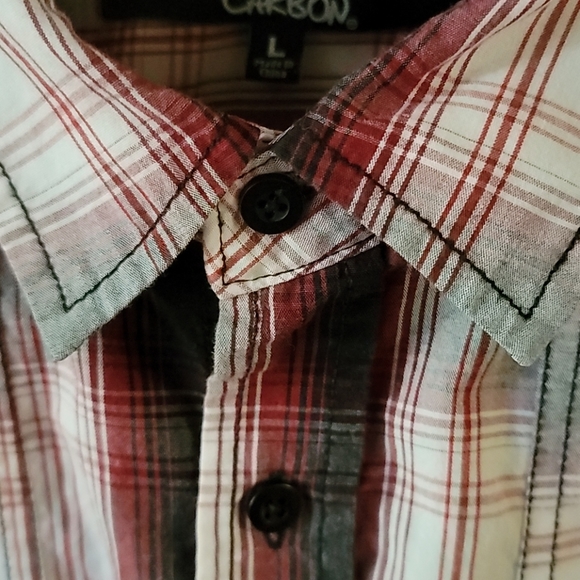 Carbon Size Large Button Down 60% Cotton 40% Poly - Picture 2 of 8